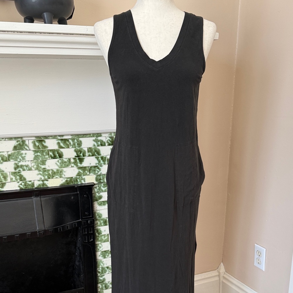 Z Supply Charcoal Cotton Sleeveless Maxi Dress
